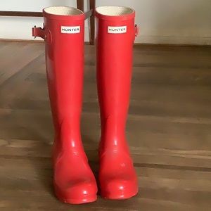 Hunter Original Gloss Red Tall Rain Boots